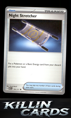 Night Stretcher 196/217 Pokemon Common ME: Ascended Heroes Card NM