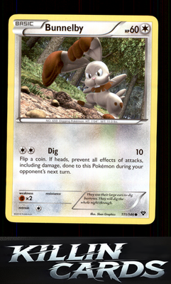 Bunnelby 111/146 Pokemon Common XY Base Set Card LP