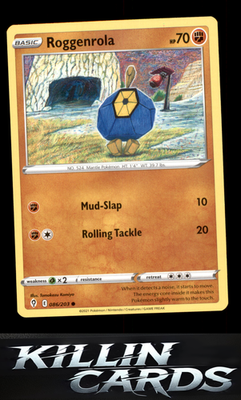 Roggenrola 086/203 Pokemon Common SWSH07: Evolving Skies Card NM