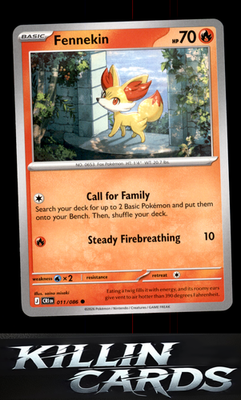Fennekin 011/086 Pokemon Common ME04: Chaos Rising Card NM