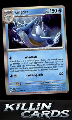 Kingdra 032/182 Pokemon Rare SV04: Paradox Rift Card NM