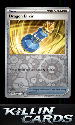 Reverse Holofoil Dragon Elixir 172/191 Pokemon Uncommon SV08: Surging Sparks Car