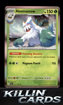 Abomasnow 011/193 Pokemon Rare SV02: Paldea Evolved Card NM