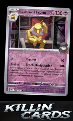 Reverse Holofoil Team Rocket's Hypno 080/182 Pokemon Uncommon SV10: Destined Riv