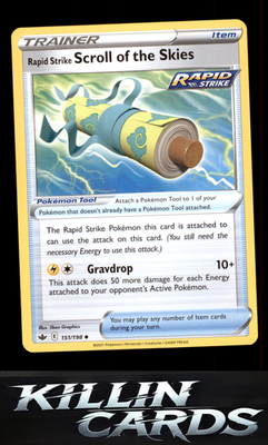 Rapid Strike Scroll of the Skies 151/198 Pokemon Uncommon SWSH06: Chilling Reign