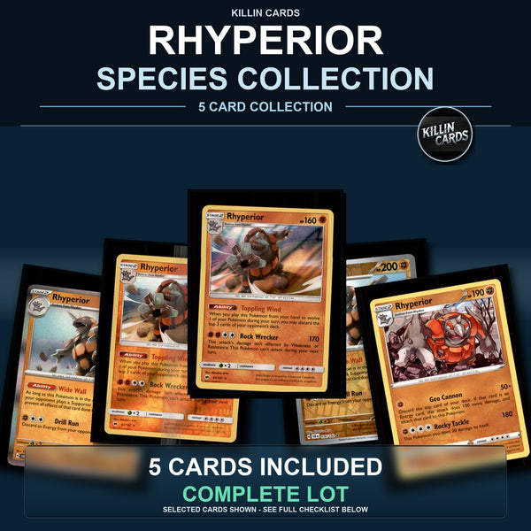Pokemon TCG Rhyperior Species Collection 5 Different Cards