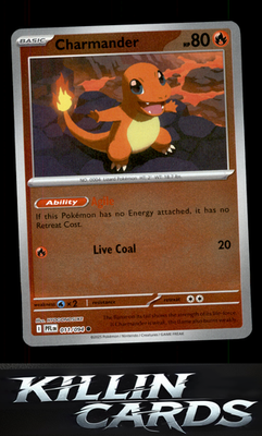 Reverse Holofoil Charmander 011/094 Pokemon Common ME02: Phantasmal Flames Card