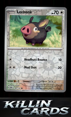 Reverse Holofoil Lechonk - 182/197 182/197 Pokemon Common SV03: Obsidian Flames