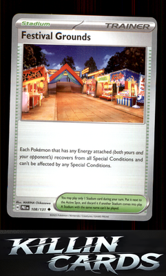 Festival Grounds 108/131 Pokemon Uncommon SV: Prismatic Evolutions Card NM