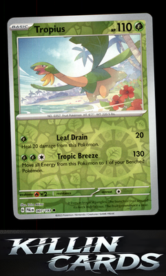 Reverse Holofoil Tropius - 007/193 007/193 Pokemon Common SV02: Paldea Evolved C