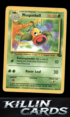 Weepinbell 48/64 Pokemon Uncommon Jungle Card LP