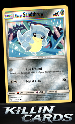 Alolan Sandshrew 137/236 Pokemon Common SM - Cosmic Eclipse Card NM
