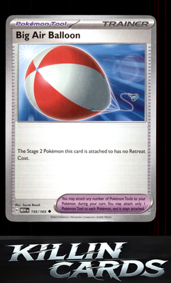 Big Air Balloon 155/165 Pokemon Uncommon SV: Scarlet & Violet 151 Card NM