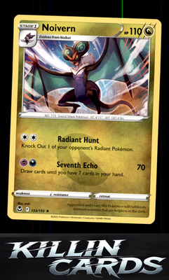Noivern 133/195 Pokemon Rare SWSH12: Silver Tempest Card NM