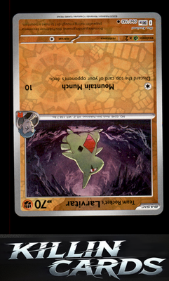 Reverse Holofoil Team Rocket's Larvitar 094/182 Pokemon Common SV10: Destined Ri