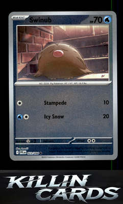 Reverse Holofoil Swinub 023/094 Pokemon Common ME02: Phantasmal Flames Card NM