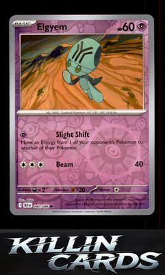 Reverse Holofoil Elgyem 040/086 Pokemon Common SV: Black Bolt Card NM