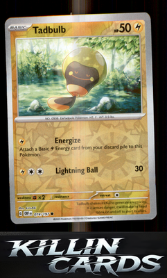 Reverse Holofoil Tadbulb 074/197 074/197 Pokemon Common SV03: Obsidian Flames Ca