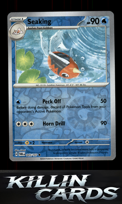 Reverse Holofoil Seaking 045/167 Pokemon Common SV06: Twilight Masquerade Card N