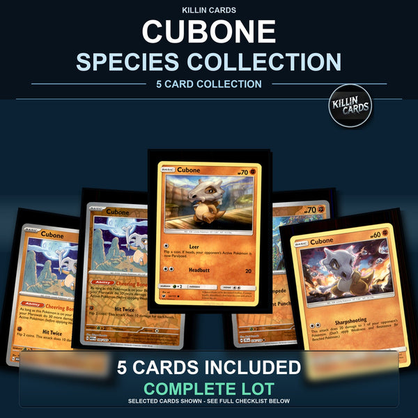 Pokemon TCG Cubone Species Collection 5 Different Cards