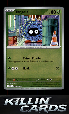 Reverse Holofoil Tangela 006/132 Pokemon Common ME01: Mega Evolution Card NM