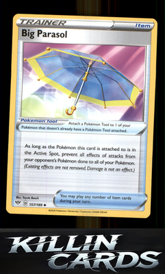 Big Parasol 157/189 Pokemon Uncommon SWSH03: Darkness Ablaze Card NM