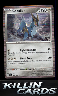 Cobalion 066/086 Pokemon Rare SV: Black Bolt Card NM