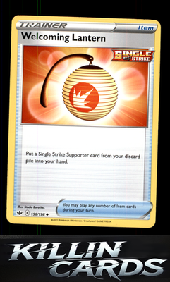 Welcoming Lantern 156/198 Pokemon Uncommon SWSH06: Chilling Reign Card NM