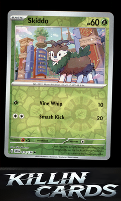Reverse Holofoil Skiddo 011/198 Pokemon Common SV01: Scarlet & Violet Base Set C