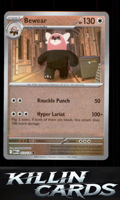 Reverse Holofoil Bewear 112/132 Pokemon Common ME01: Mega Evolution Card NM