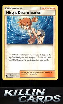 Misty's Determination 62/68 Pokemon Uncommon Hidden Fates Card NM