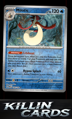 Reverse Holofoil Milotic 036/182 Pokemon Rare SV04: Paradox Rift Card NM