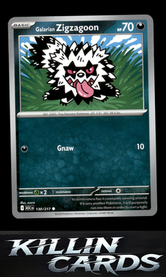 Galarian Zigzagoon 130/217 Pokemon Common ME: Ascended Heroes Card NM