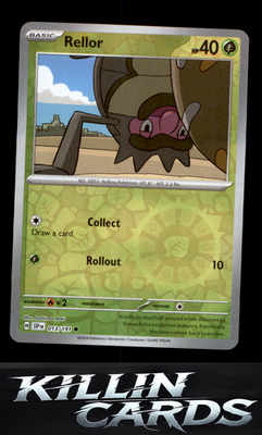 Reverse Holofoil Rellor 013/191 Pokemon Common SV08: Surging Sparks Card NM