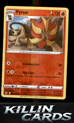 Pyroar 023/203 Pokemon Uncommon SWSH07: Evolving Skies Card NM