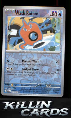 Reverse Holofoil Wash Rotom 061/182 Pokemon Common SV10: Destined Rivals Card NM