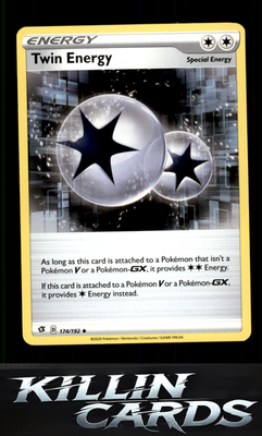Twin Energy 174/192 Pokemon Uncommon SWSH02: Rebel Clash Card NM
