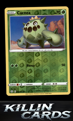 Reverse Holofoil Cacnea 004/072 Pokemon Common Shining Fates Card NM