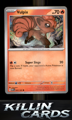 Vulpix 037/165 Pokemon Common SV: Scarlet & Violet 151 Card NM