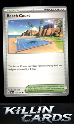 Beach Court 167/198 Pokemon Uncommon SV01: Scarlet & Violet Base Set Card NM