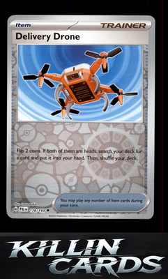 Reverse Holofoil Delivery Drone 178/193 Pokemon Uncommon SV02: Paldea Evolved Ca