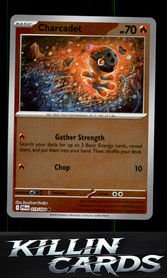 Reverse Holofoil Charcadet 019/094 Pokemon Common ME02: Phantasmal Flames Card N