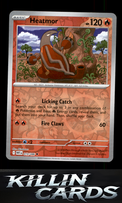 Reverse Holofoil Heatmor 019/086 Pokemon Uncommon SV: White Flare Card NM