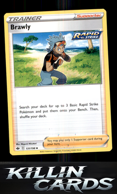 Brawly 131/198 Pokemon Uncommon SWSH06: Chilling Reign Card NM