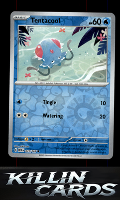 Reverse Holofoil Tentacool 072/165 Pokemon Common SV: Scarlet & Violet 151 Card