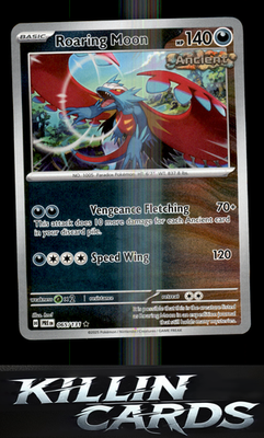 Reverse Holofoil Roaring Moon 065/131 Pokemon Rare SV: Prismatic Evolutions Card