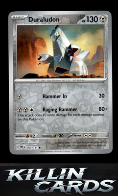Reverse Holofoil Duraludon 069/131 Pokemon Common SV: Prismatic Evolutions Card