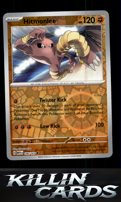 Reverse Holofoil Hitmonlee 106/165 Pokemon Uncommon SV: Scarlet & Violet 151 Car