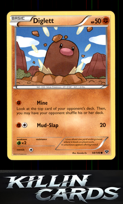 Diglett 58/146 Pokemon Common XY Base Set Card LP