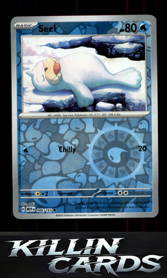 Reverse Holofoil Seel 086/165 Pokemon Common SV: Scarlet & Violet 151 Card NM